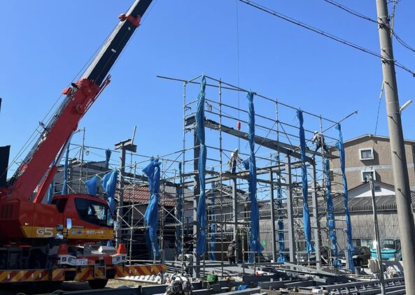 アトマワシな弊社倉庫建設工事